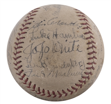 1934 American League Champion Detroit Tigers Team Signed Baseball With 22 Signatures Including Gehringer & Cochrane (JSA)